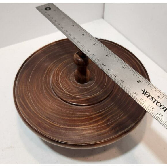 Vintage Mid Century Modern Wooden Wine Goblets with 6 Goblets and Tray - Picture 14 of 15